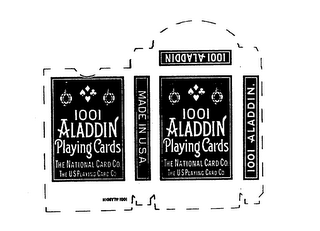 1001 ALADDIN PLAYING CARDS THE NATIONALCARD CO. THE U.S. PLAYING CARD CO. 1001 ALADDIN.