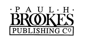 PAUL H. BROOKES PUBLISHING CO.