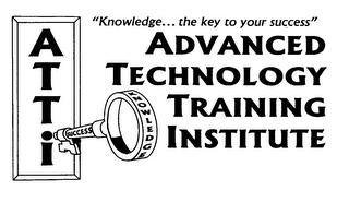 ATTI ADVANCED TECHNOLOGY TRAINING INSTITUTE "KNOWLEDGE...THE KEY TO YOUR SUCCESS" KNOWLEDGE SUCCESS