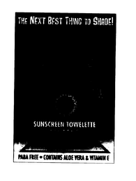 THE NEXT BEST THING TO SHADE SUN SURVIVOR SUNSCREEN TOWELETTE