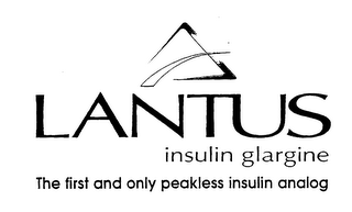 LANTUS INSULIN GLARGINE THE FIRST AND ONLY PEAKLESS INSULIN ANALOG