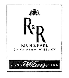 R & R RICH & RARE CANADIAN WHISKY CANADIAN IMPORTED WHISKY