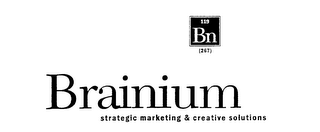 BRAINIUM STRATEGIC MARKETING & CREATIVE SOLUTIONS 119 BN (267)