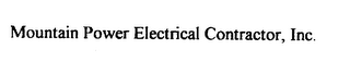 MOUNTAIN POWER ELECTRICAL CONTRACTOR, INC.