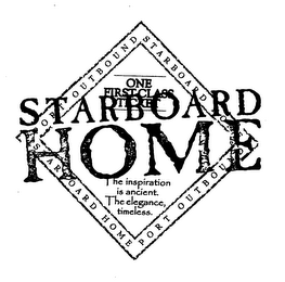 STARBOARD HOME ONE FIRST CLASS TICKET THE INSPIRATION IS ANCIENT. THE ELEGANCE, TIMELESS. PORT OUTBOUND