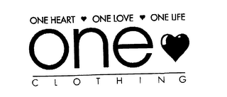 ONE HEART ONE LOVE ONE LIFE ONE CLOTHING