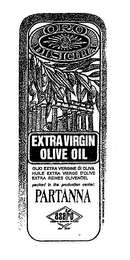 ORO DI SICILIA EXTRA VIRGIN OLIVE OIL OLIO EXTRA VERGINE DI'OLIVA HUILE EXTRA VIERGE D'OLIVE EXTRA REINES OLIVENOEL PACKED IN THE PRODUCTION CENTER PARTANNA ASARO PRODOTTI ALIMENTARI NATURALI