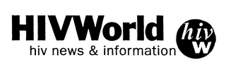 HIVWORLD HIV NEWS & INFORMATION HIV W