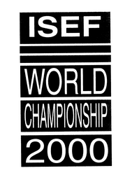 ISEF WORLD CHAMPIONSHIP 2000