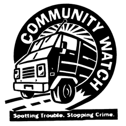 COMMUNITY WATCH SPOTTING TROUBLE. STOPPING CRIME.