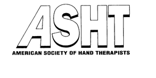 ASHT AMERICAN SOCIETY OF HAND THERAPISTS