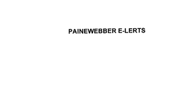 PAINEWEBBER E-LERTS