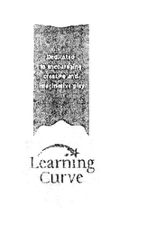 DEDICATED TO ENCOURAGING CREATIVE AND IMAGINATIVE PLAY LEARNING CURVE