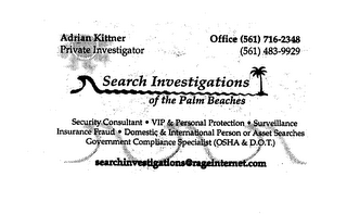 SEARCH INVESTIGATIONS OF THE PALM BEACHES