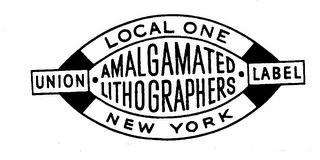 LOCAL ONE NEW YORK AMALGAMATED LITHOGRAPHERS UNION LABEL