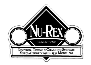 NU-REX ESTABLISHED 1992 IGNITION, TIMING & CHARGING SYSTEMS SPECIALIZING IN 1928 - 1931 MODEL A'S