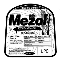 PREMIUM QUALITY MY MEZOLI 100% PURE CORN OIL ASLANCO