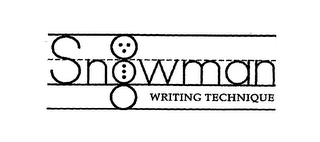 SNOWMAN WRITING TECHNIQUE