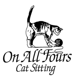 ON ALL FOURS CAT SITTING