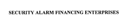 SECURITY ALARM FINANCING ENTERPRISES, L.P.