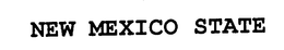 NEW MEXICO STATE