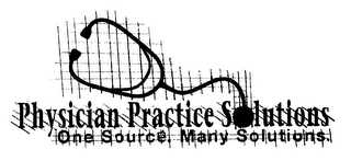 PHYSICIAN PRATICE SOLUTIONS ONE SOURCE MANY SOLUTIONS