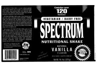 SPECTRUM NUTRITIONAL SHAKE