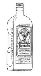 JAGERMEISTER AUSZUG EDELSTER KRAEUTER KRAEUTER LIQUEUR CARAMEL COLOR ADDED 1,75 LITER 35% ALC. BY VOL. (70 PROOF) PRODUCED AND BOTTLED BY MAST-JAEGERMEISTER AG WOLFENBUETTEL, WESTERN GERMANY GEGRUENDET IM JAHRE 1878 DAS IST DES JAEGERS EHRENSCHILD, DASS ER BESCHUETZT UND HEGT SEIN WILD, WEIDMAENNISCH JAGT, WIE SICH'S GEHOERT, DEN SCHOEPFER IM GESCHOEPFE EHRT IMPORTED SERVE COLD KEEP ON ICE