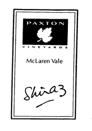 PAXTON VINEYARDS MCLAREN VALE SHIRAZ