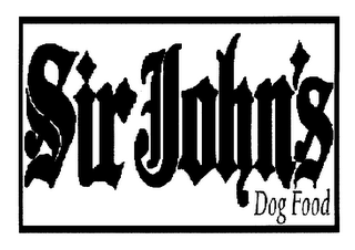 SIR JOHN'S DOG FOOD