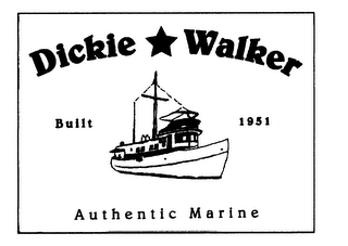 DICKIE WALKER BUILT 1951 AUTHENTIC MARINE