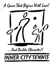 A GAME THAT BEGINS WITH LOVE! ... AND BUILDS CHARACTER!! INNER CITY TENNIS