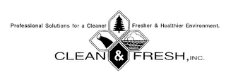 PROFESSIONAL SOLUTIONS FOR A CLEANER FRESHER & HEALTHIER ENVIORNMENT. CLEAN & FRESH, INC.