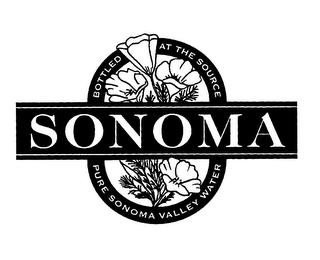 BOTTLED AT THE SOURCE SONOMA PURE SONOMA VALLEY WATER