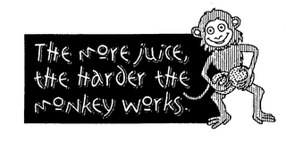 THE MORE JUICE, THE HARDER THE MONKEY WORKS.