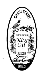 GIANNECCHINI CALIFORNIA EXTRA VIRGIN OLIVE OIL PRODUCED BY SUNSET OLIVE GROVE OROVILLE, CA