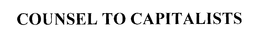 COUNSEL TO CAPITALISTS