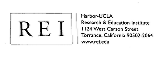 REI HARBOR-UCLA RESEARCH & EDUCATION INSTITUTE 1124 WEST CARSON STREET TORRANCE, CALIFORNIA 90502-2064 WWW.REI.EDU