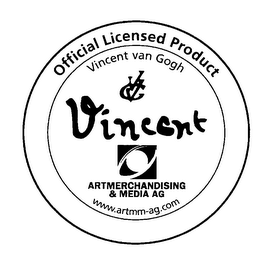 OFFICIAL LICENSED PRODUCT VINCENT VAN GOGH VINCENT ARTMERCHANDISING & MEDIA AG WWW.ARTMM-AG.COM