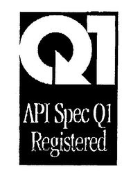 Q1 API SPEC Q1 REGISTERED