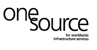 ONE SOURCE FOR WORLDWIDE INFRASTRUCTURESERVICES