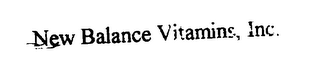 NEW BALANCE VITAMINS, INC.
