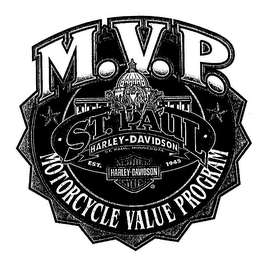 M.V.P. ST. PAUL HARLEY-DAVIDSON ST. PAUL, MINNESOTA HARLEY-DAVIDSON MOTOR CYCLES EST. 1945 MOTORCYCLE VALUE PROGRAM