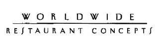 WORLDWIDE RESTAURANT CONCEPTS
