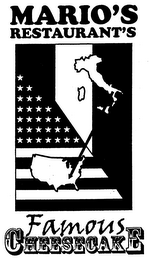 MARIO'S RESTAURANT'S FAMOUS CHEESECAKE