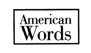 AMERICAN WORDS