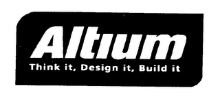 ALTIUM THINK IT, DESIGN IT, BUILD IT