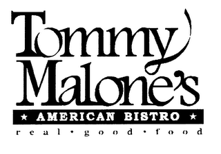 TOMMY MALONE'S AMERICAN BISTRO. REAL. GOOD. FOOD.