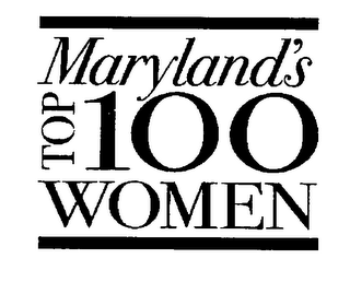 MARYLAND'S TOP 100 WOMEN