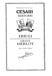 CESARI DUETORRI FRIULI GRAVE MERLOT FRANCO CESARI